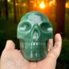 168-V-forrest-sunrise.jpg Green Aventurine Skull with Pyrite Inclusions