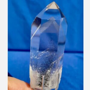 Lemurian quartz phantom point with chlorite
