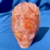 Fire Quartz Feathered Shaman Skull