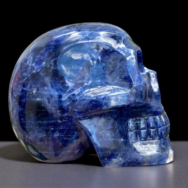 Large sodalite skull by Walmere