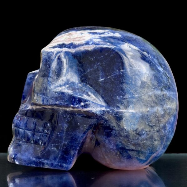 Large sodalite skull by Walmere