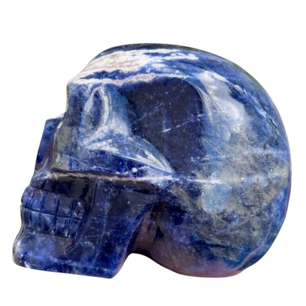 Large sodalite skull by Walmere