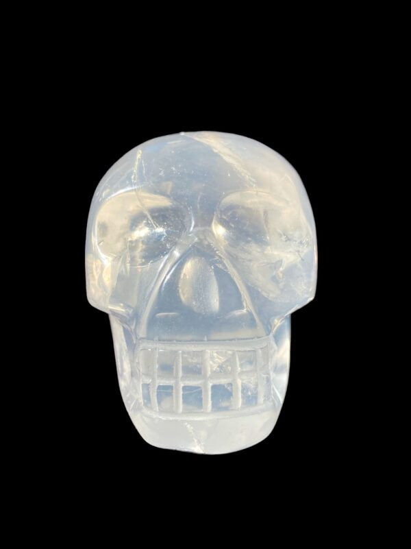 Moon quartz crystal skull