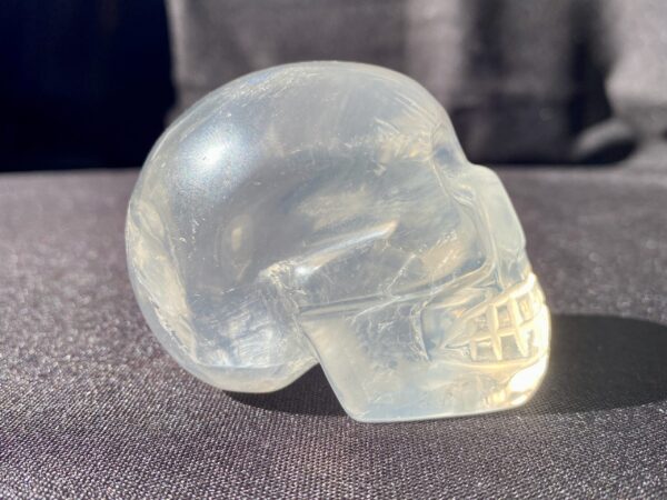 Moon quartz crystal skull