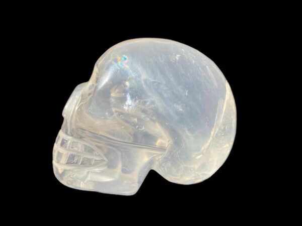 Moon quartz crystal skull
