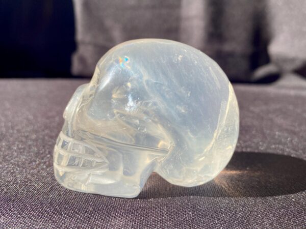 Moon quartz crystal skull
