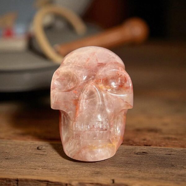 Fire Quartz Crystal Skull