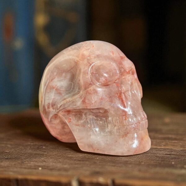 Fire Quartz Crystal Skull