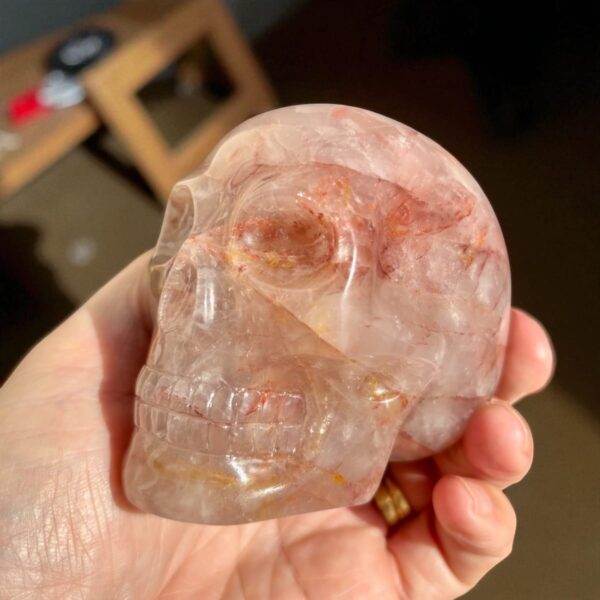 Fire Quartz Crystal Skull