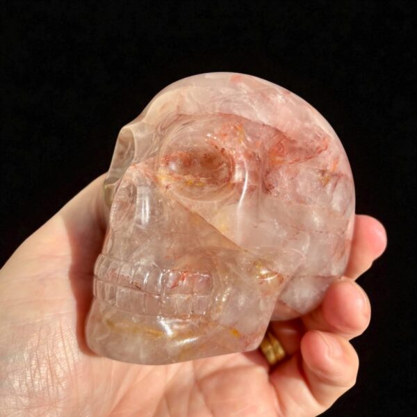 Fire Quartz Crystal Skull
