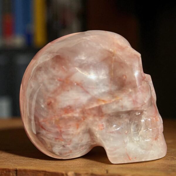 Fire Quartz Crystal Skull