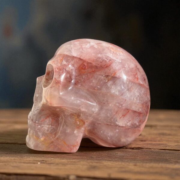 Fire Quartz Crystal Skull