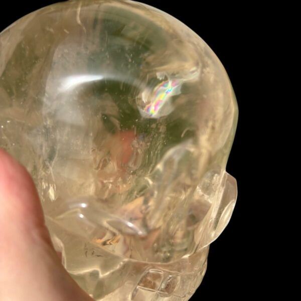 IMG_3465.jpg Large Citrine Crystal Skull with Rainbows