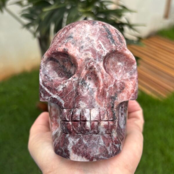 Hematite in Magnesite Crystal Skull – 1.9kg