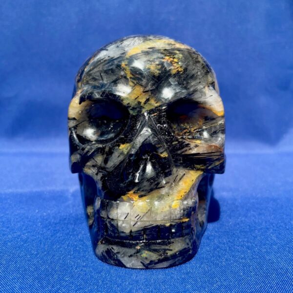 IMG_4997.jpeg Large Tourmaline Quartz Skull with Hematite