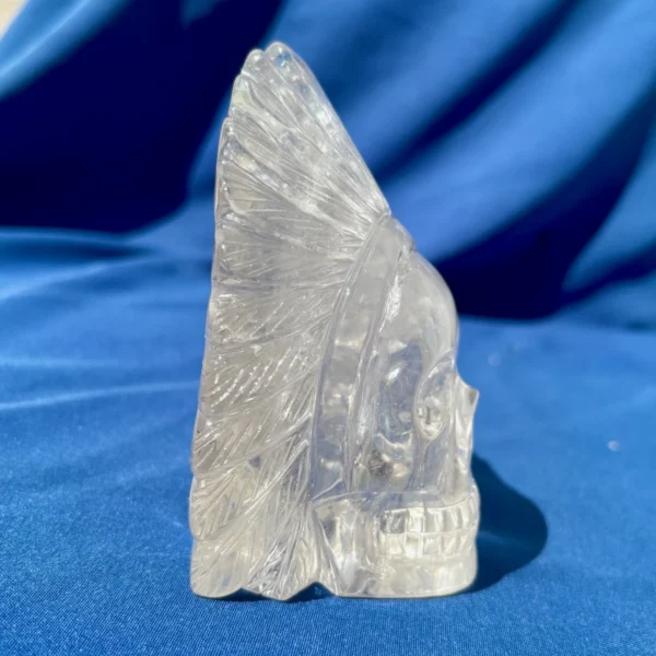 IMG_5292.webp Clear Quartz Feathered Shaman Skull with Enhydro