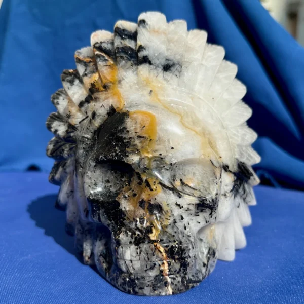 IMG_5649.webp Large Tourmaline Quartz Feathered Shaman Skull