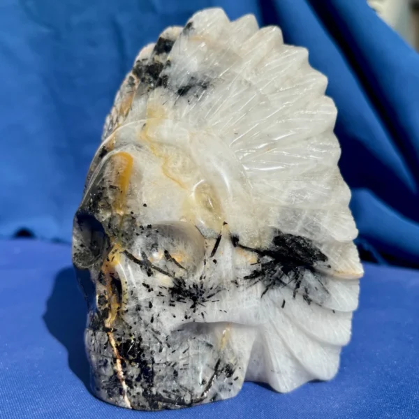 IMG_5651.webp Large Tourmaline Quartz Feathered Shaman Skull