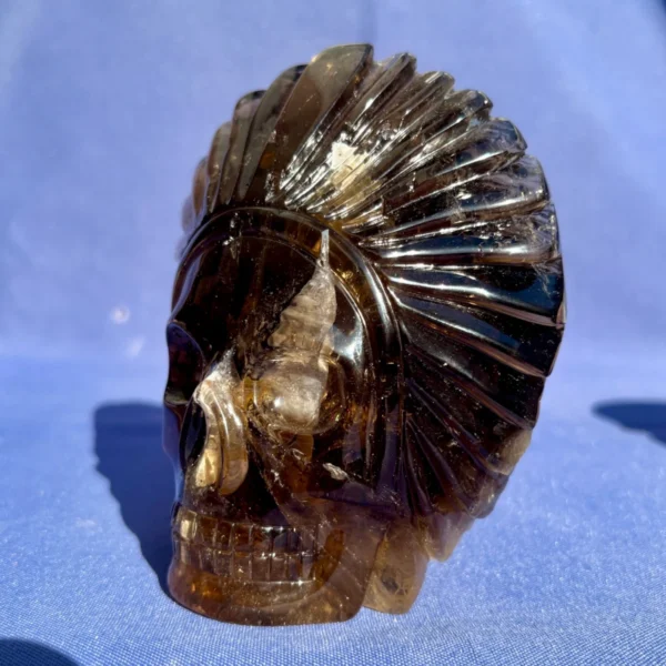 IMG_6362.webp Elestial Smoky Quartz Skull โ Shaman Style, Raw Back
