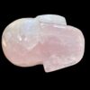 Rose quartz crystal skull