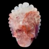 Fire Quartz Feathered Shaman Skull 760g