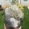 elestial-smoky-quartz-skull4-1.jpeg Elestial smoky quartz skull with green muscovite