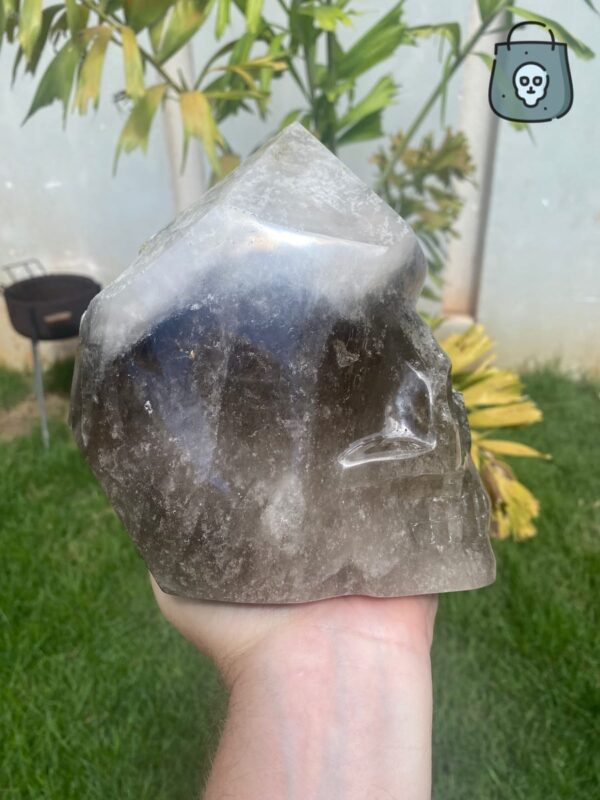 elestial-smoky-quartz-skull6-1.jpeg Elestial smoky quartz skull with green muscovite