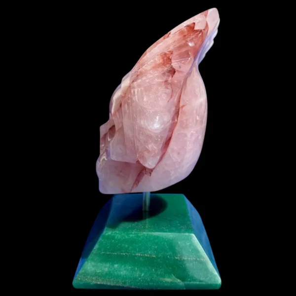 fire-quartz-feathered-shaman-skull6.webp Fire Quartz Feathered Shaman Skull on Aventurine Base