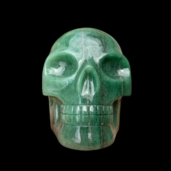 green-aventurine-skull.jpg Green Aventurine Skull with Pyrite Inclusions