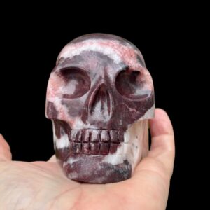 magnesite-skull4.jpg Magnesite with Iron & Manganese Crystal Skull – 987g