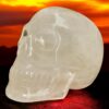 opalized-citrine-skull-at-sunset3-1.jpg Life-size Opalized Citrine Skull