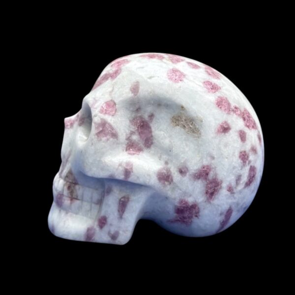 Pink Tourmaline in Albite Crystal Skull – 0.73 kg