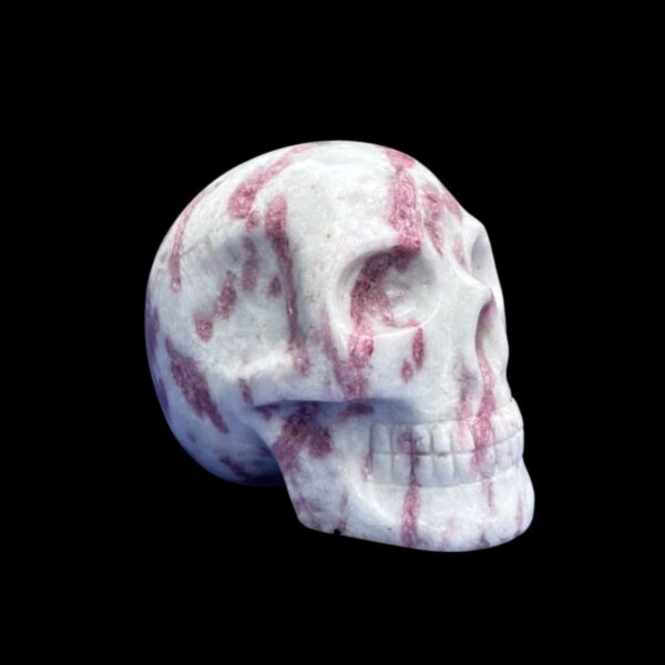 Pink Tourmaline in Albite Crystal Skull – 0.73 kg