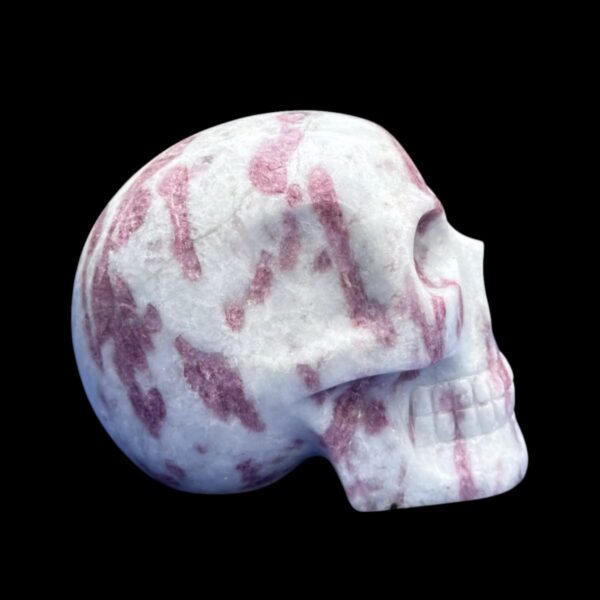 Pink Tourmaline in Albite Crystal Skull – 0.73 kg