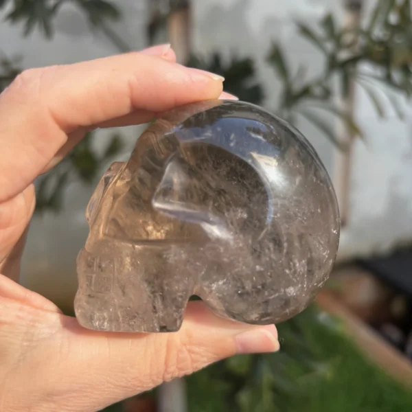 Smoky Quartz Crystal Skull - 336g